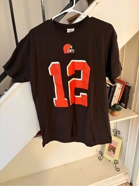 Cleveland Browns Josh Gordon #12 NFL Graphic T-Shirt Brown